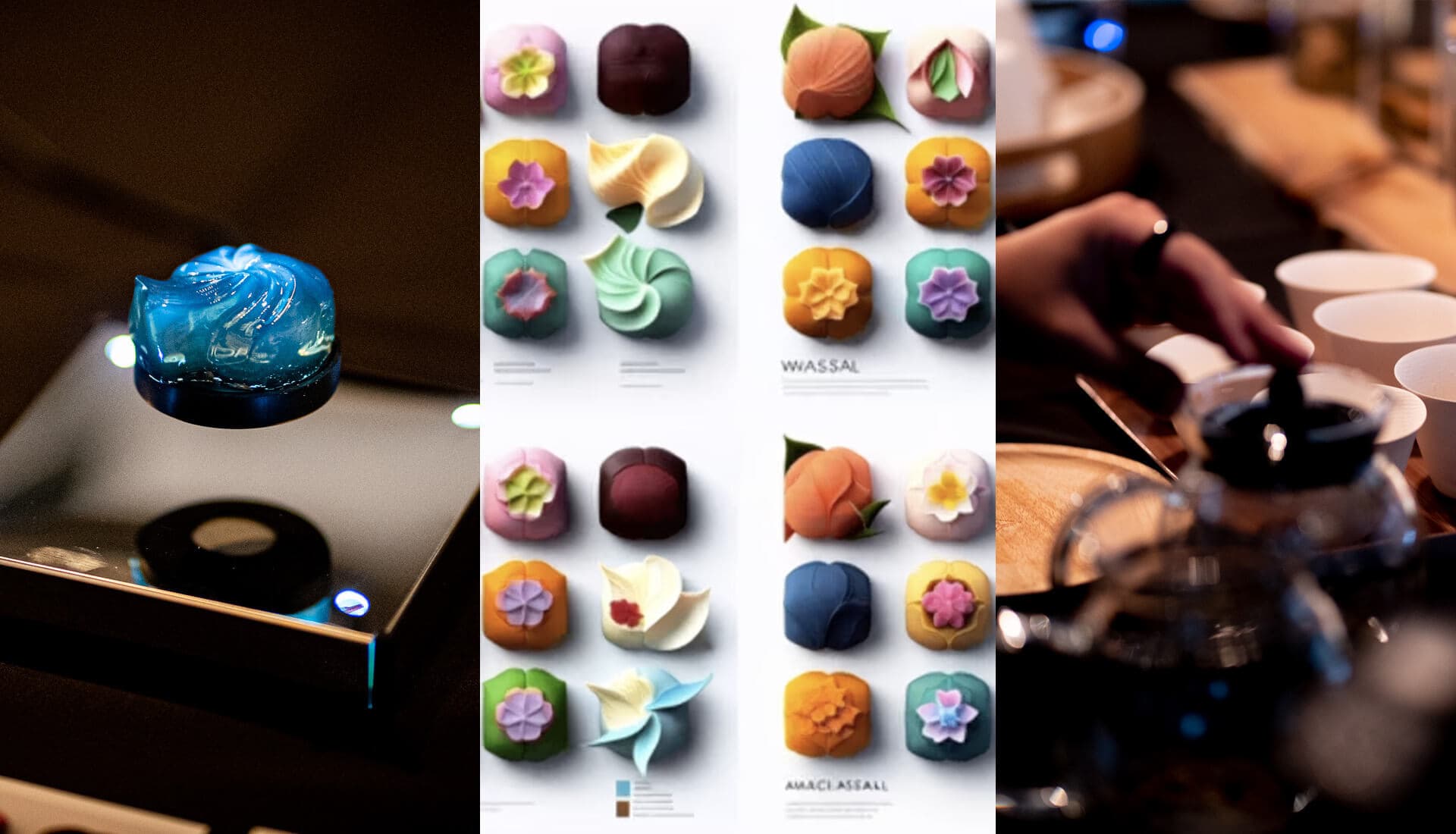 AI tea party wagashi